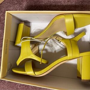 Nine West Yellow Heeled Sandals